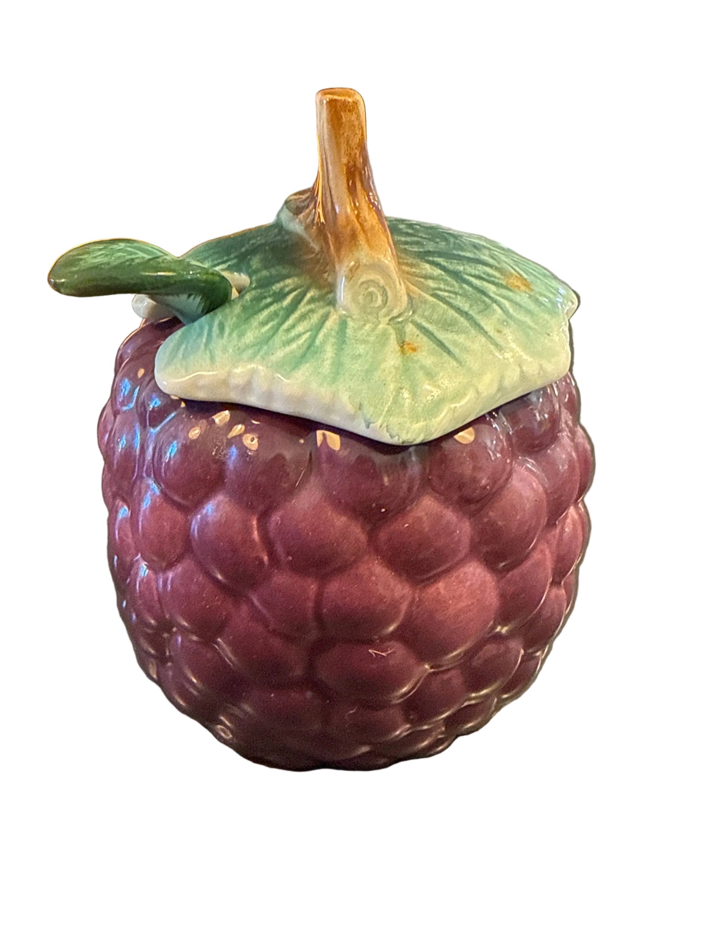 Vintage Italian Grape Jam Jar with Lid & Spoon