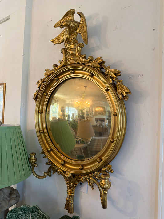 VINTAGE FEDERAL-STYLE CONVEX EAGLE MIRROR