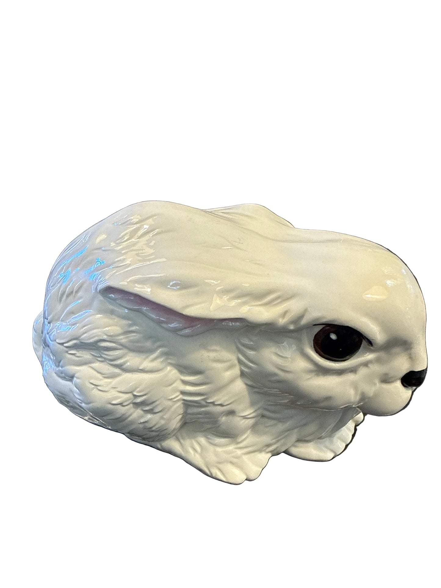 Vintage Glossy Ceramic Bunny Figurine