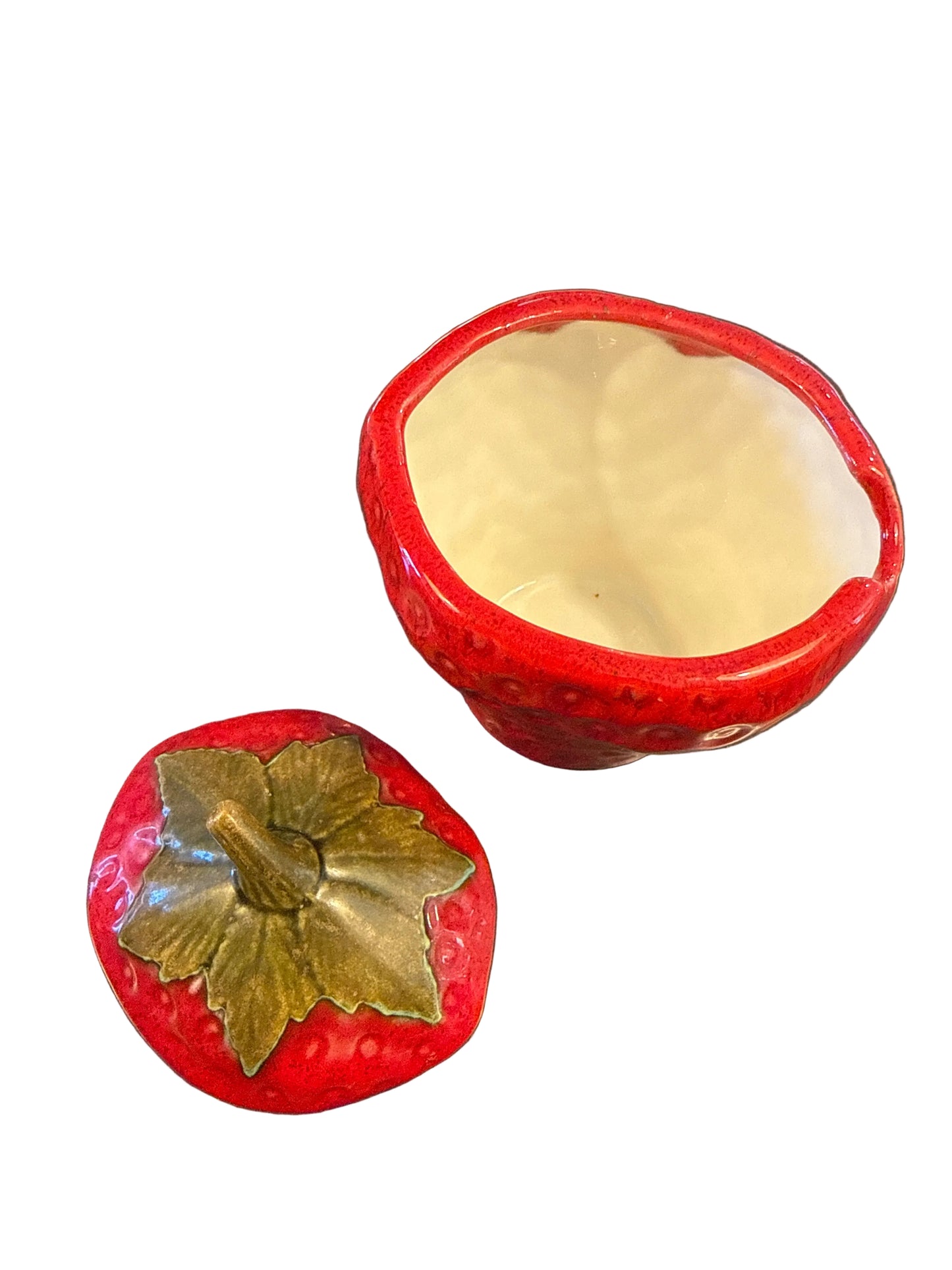 Vintage Strawberry Jam Jar with Lid