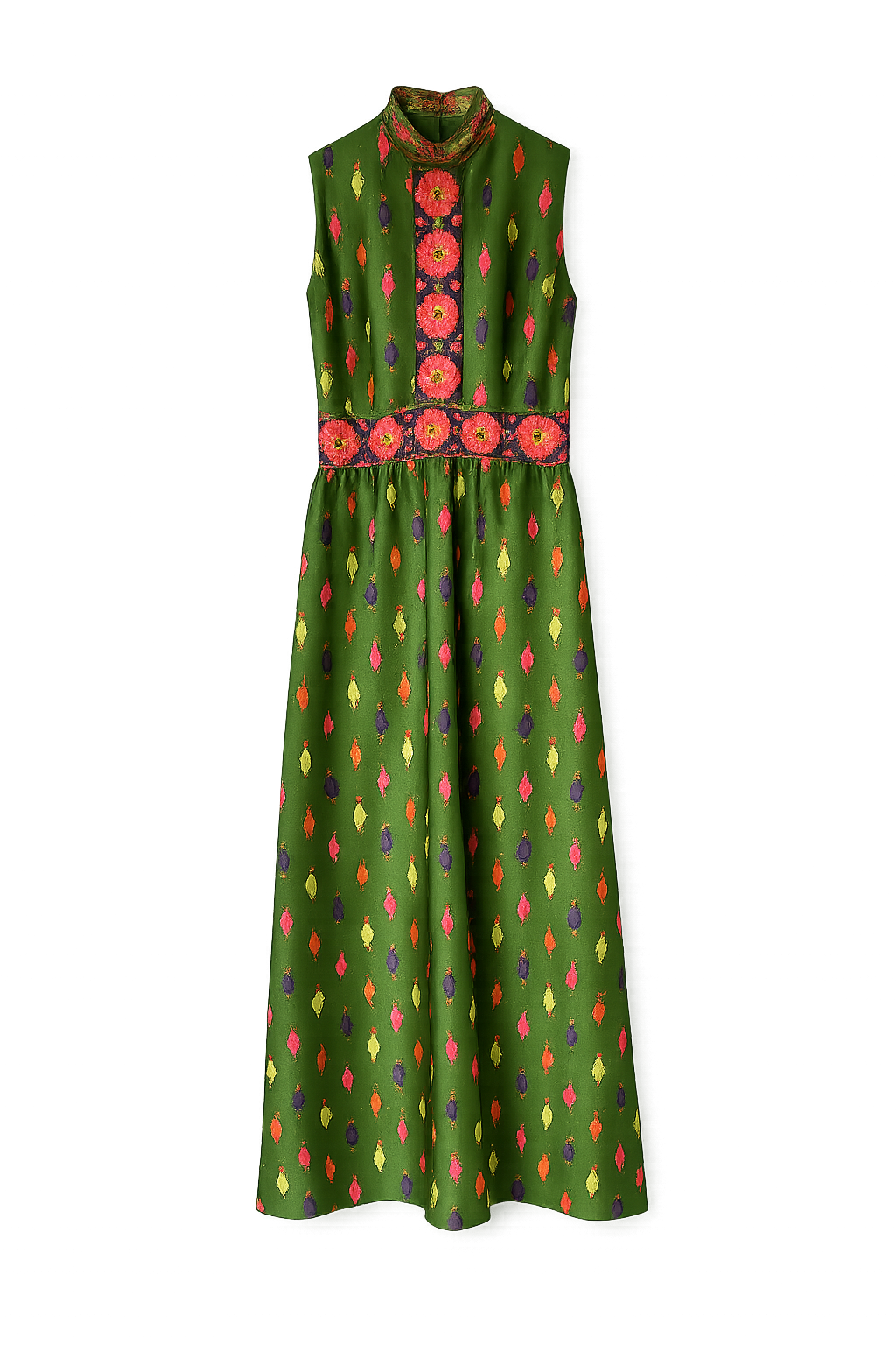 1970s gemstone maxi dress made in Italy