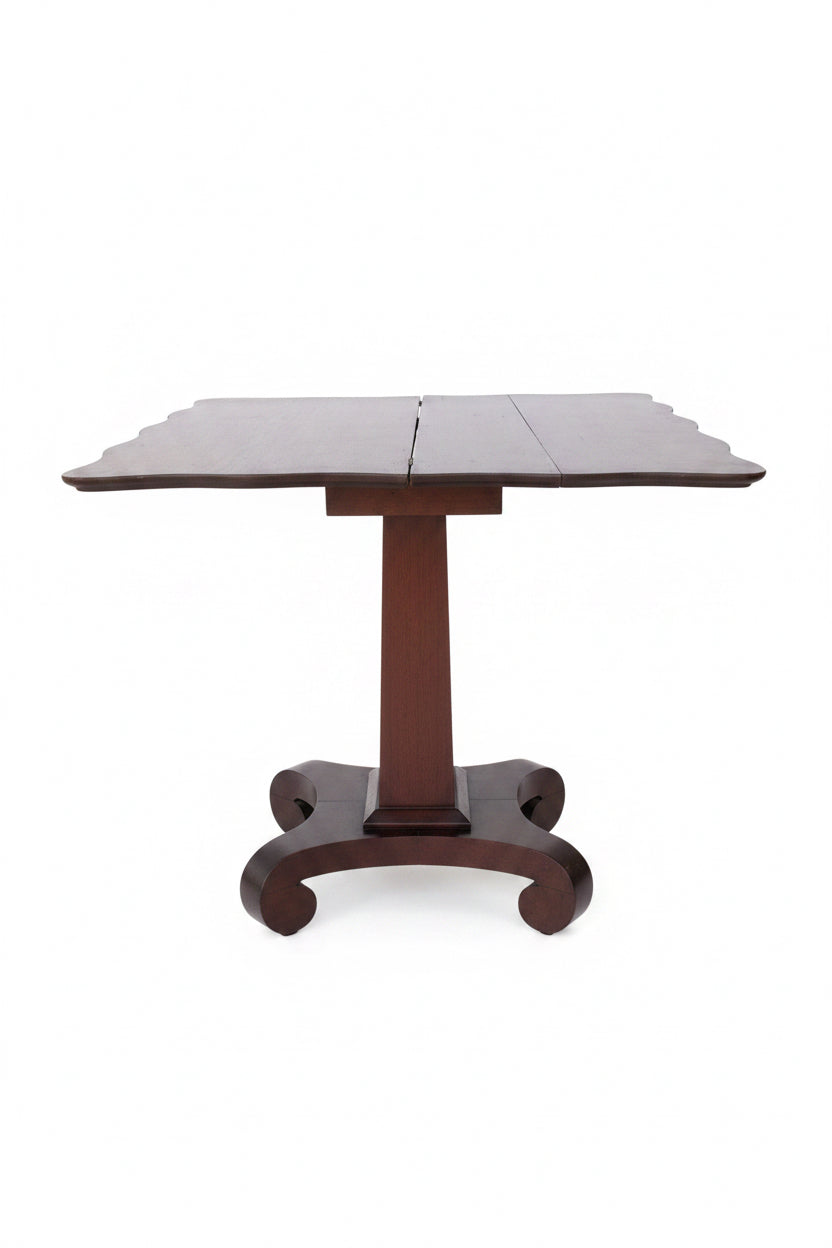 Vintage Mahogany Drop-Leaf Table on Casters