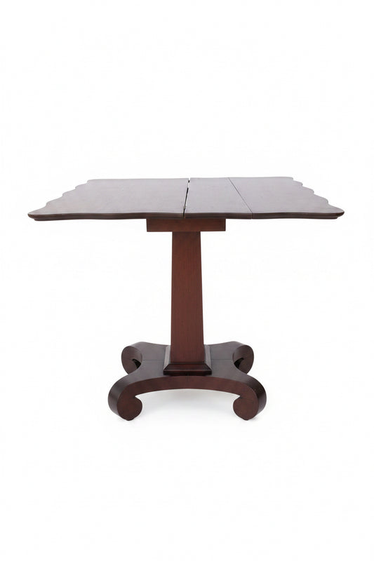 Vintage Mahogany Drop-Leaf Table on Casters