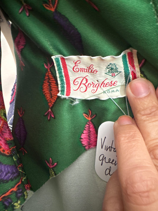 1970s gemstone maxi dress made in Italy