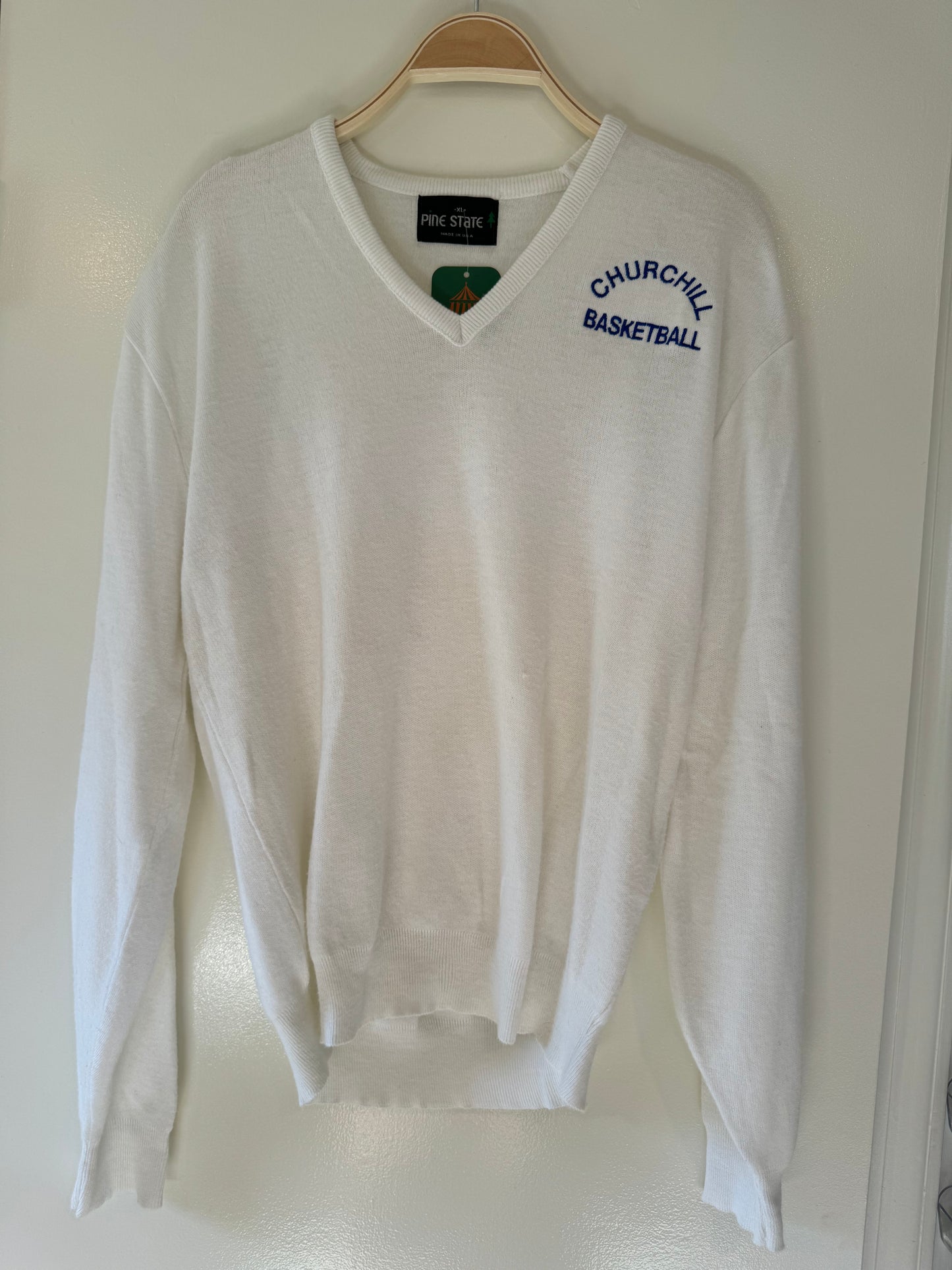 Vintage 1980s Winston Churchill high school basketball sweater
