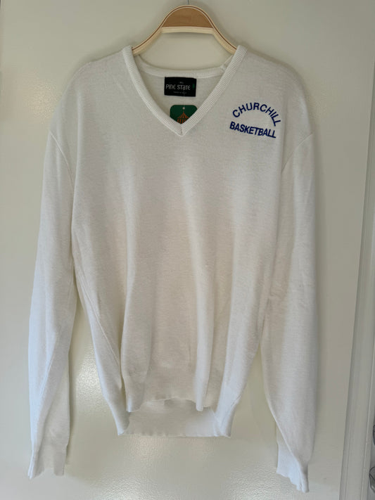 Vintage 1980s Winston Churchill high school basketball sweater