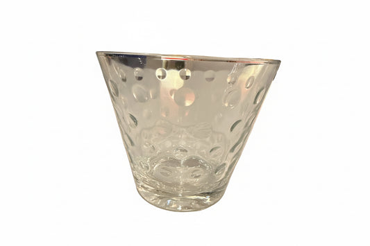 MCM Hazel Atlas Capri Dot Glass Ice Bucket