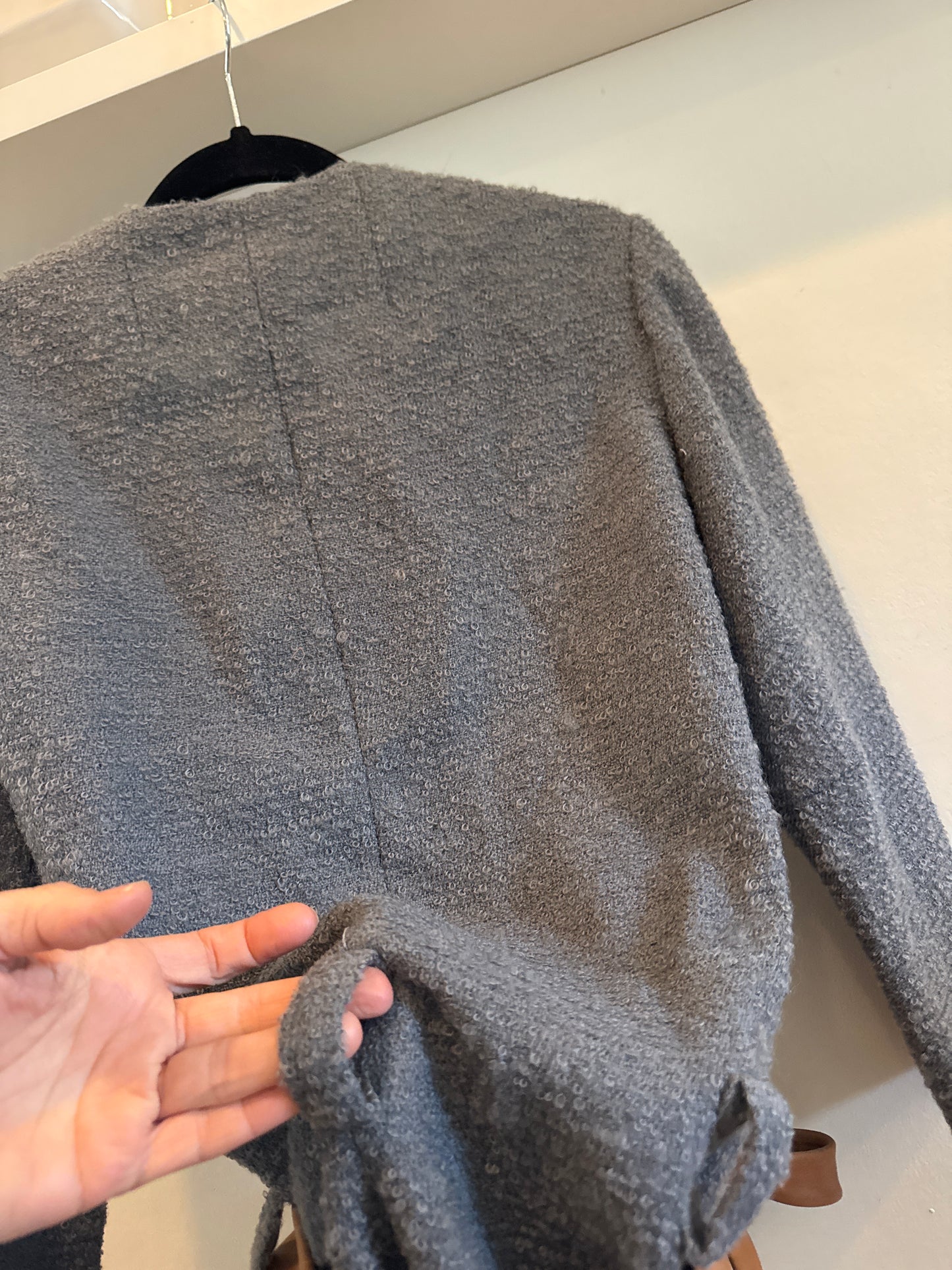 Vintage 1960s boucle button front dress