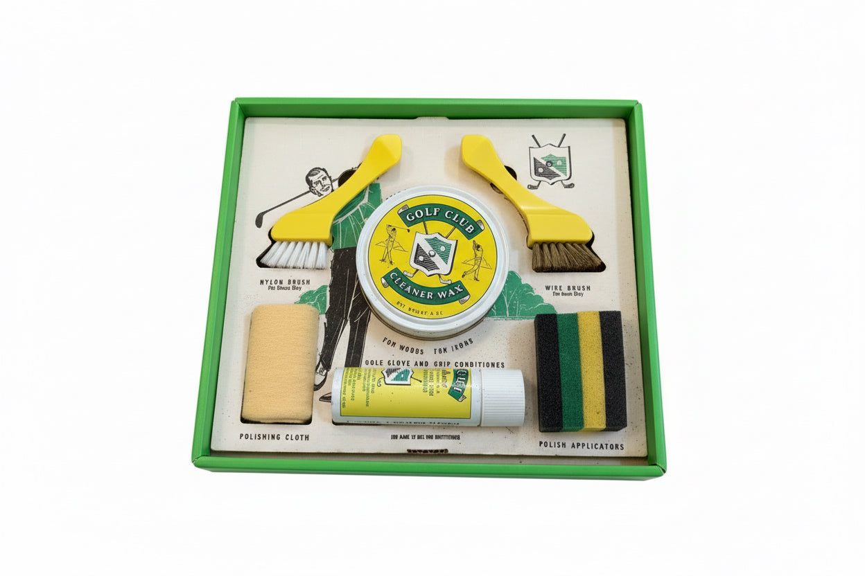 Vintage 19th Hole Club Care Kit | Complete Golf Cleaning Set in Original Packaging