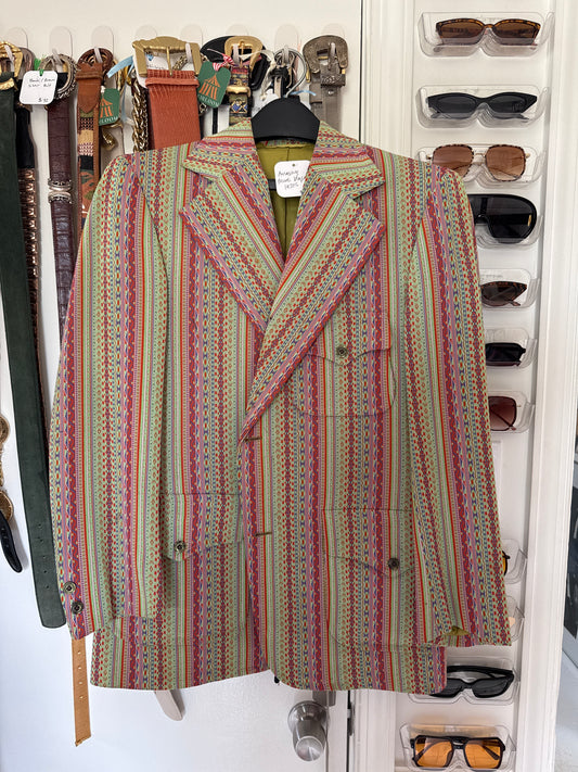1960s Robert Allen of Beverly Hills, colorful men's blazer