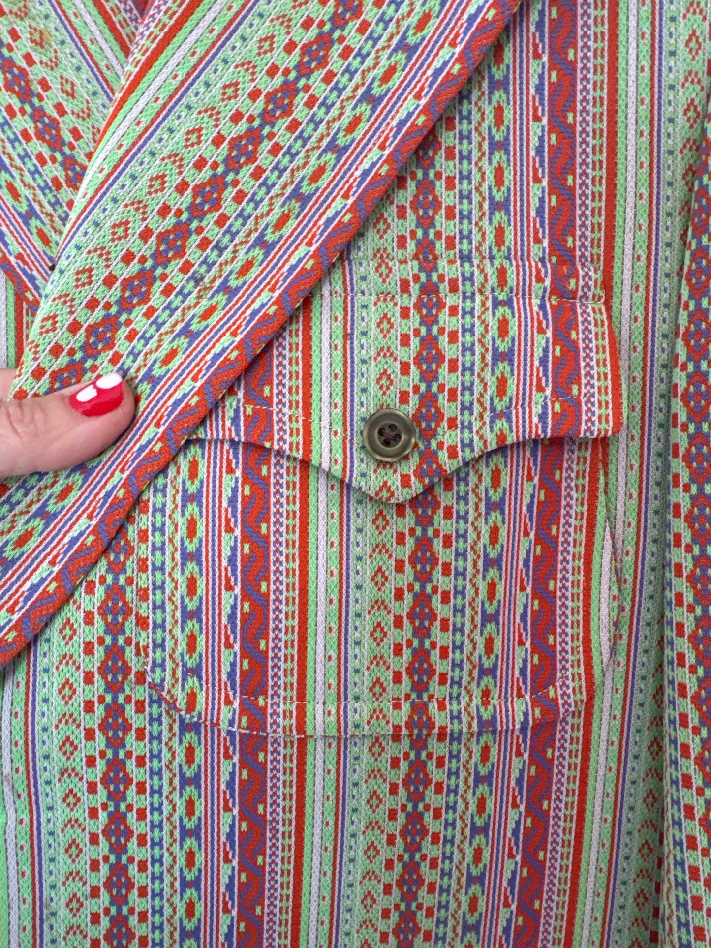 1960s Robert Allen of Beverly Hills, colorful men's blazer