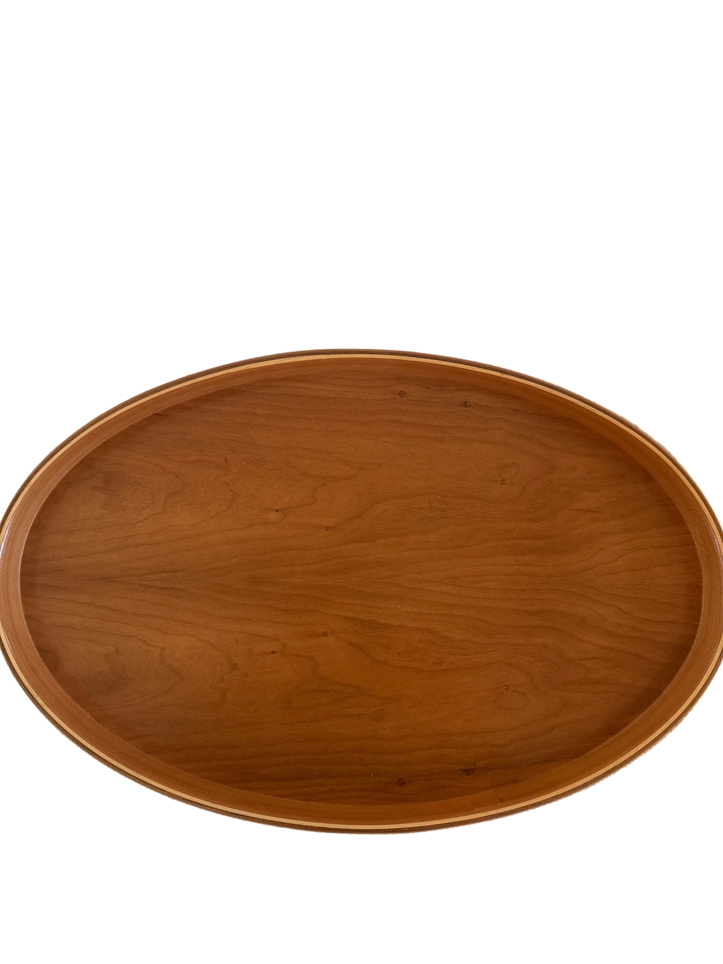 Signed Ken Shubert Oval Wood Tray, 1996