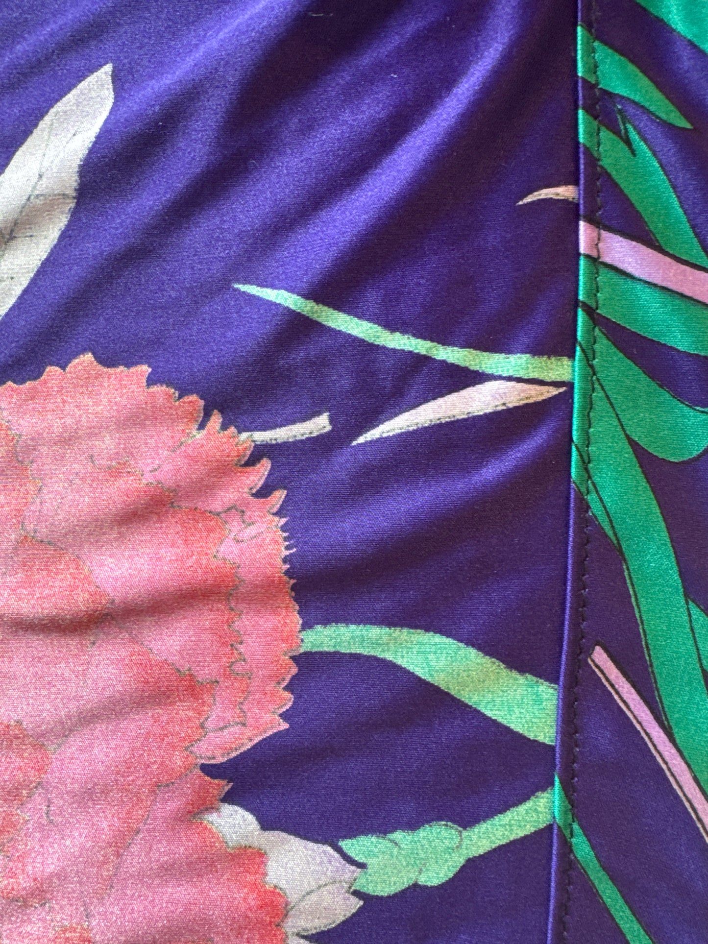Highly coveted and collectible vintage Leonard Paris 1970s hostess dress