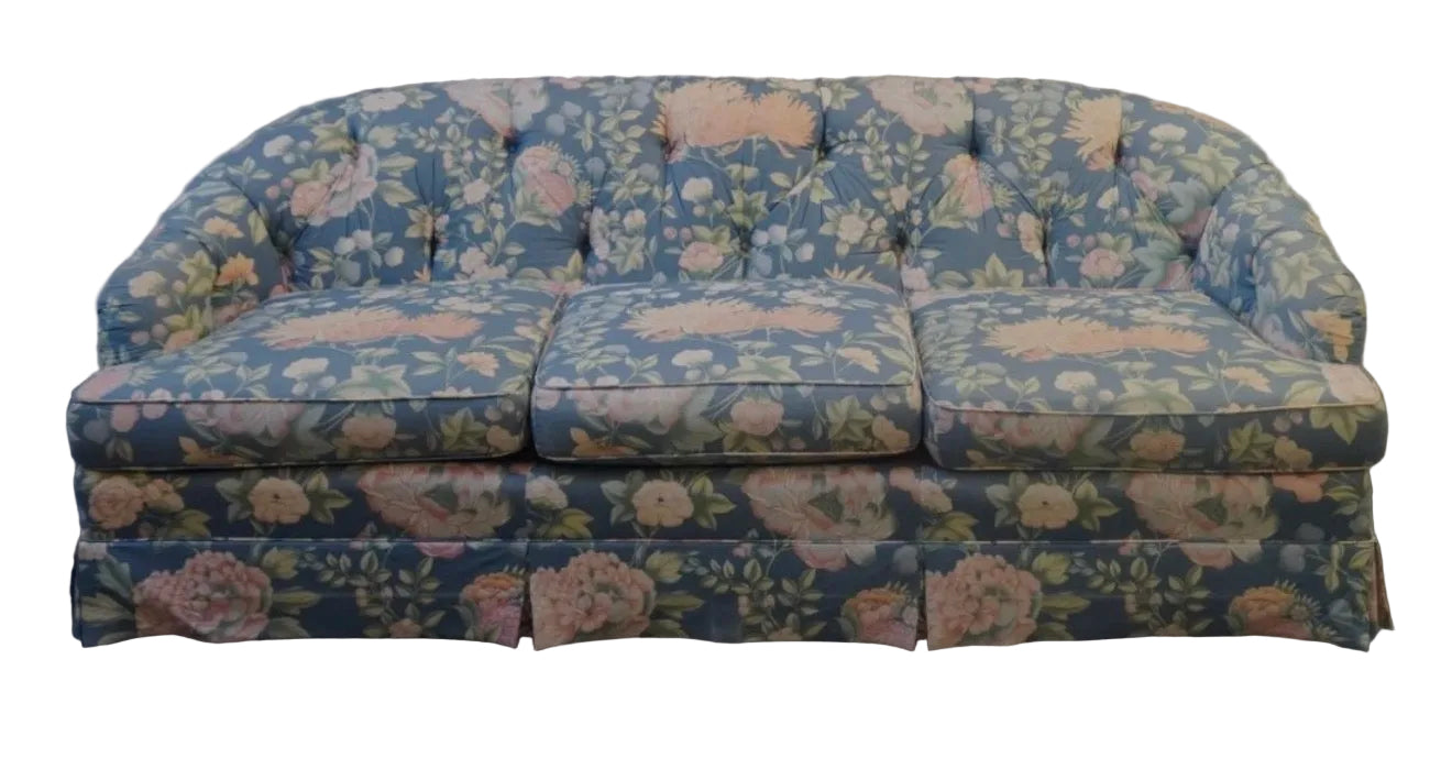 Dorothy Draper For Henredon Floral Upholstered Sofa