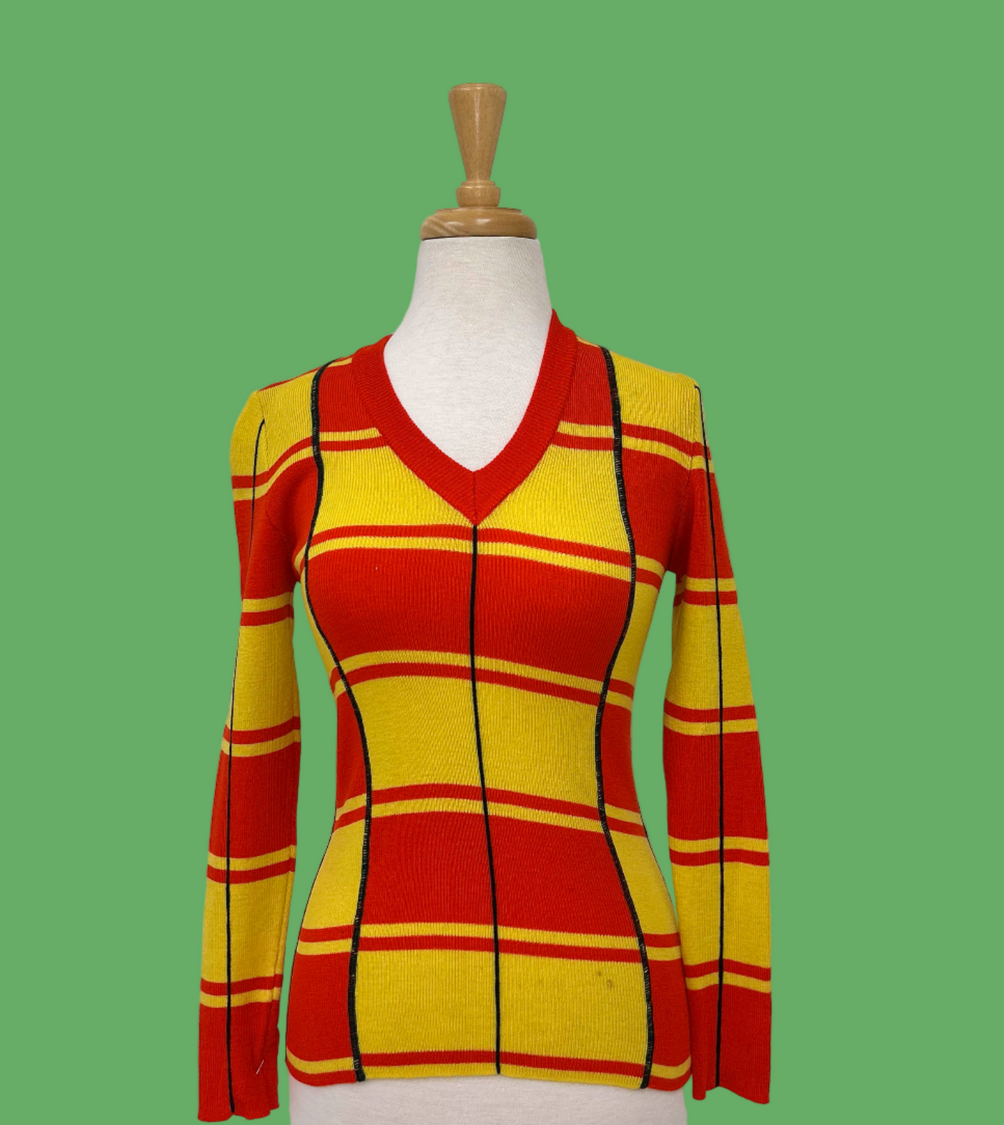 Vintage Saks Fifth Avenue Italy Wool V-Neck Sweater