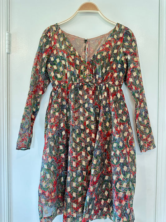 Paisley empire dress
