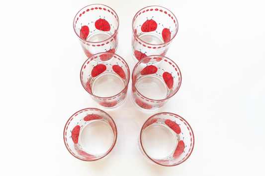 Georges Briard Ladybug Cocktail Glasses — Set of 6