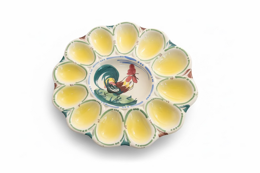 Vintage Rooster Deviled Egg Platter