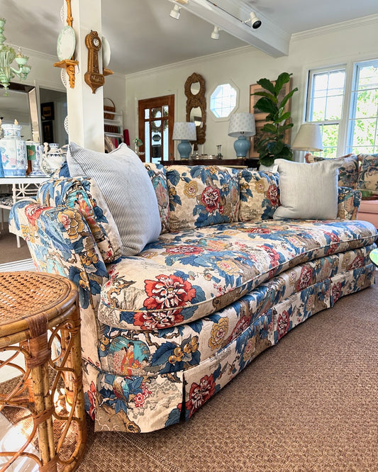Chinoiserie vintage MCM sofa