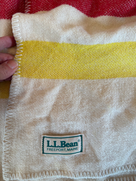 Vintage L.L.Bean Striped Camp Blanket | Freeport, Maine