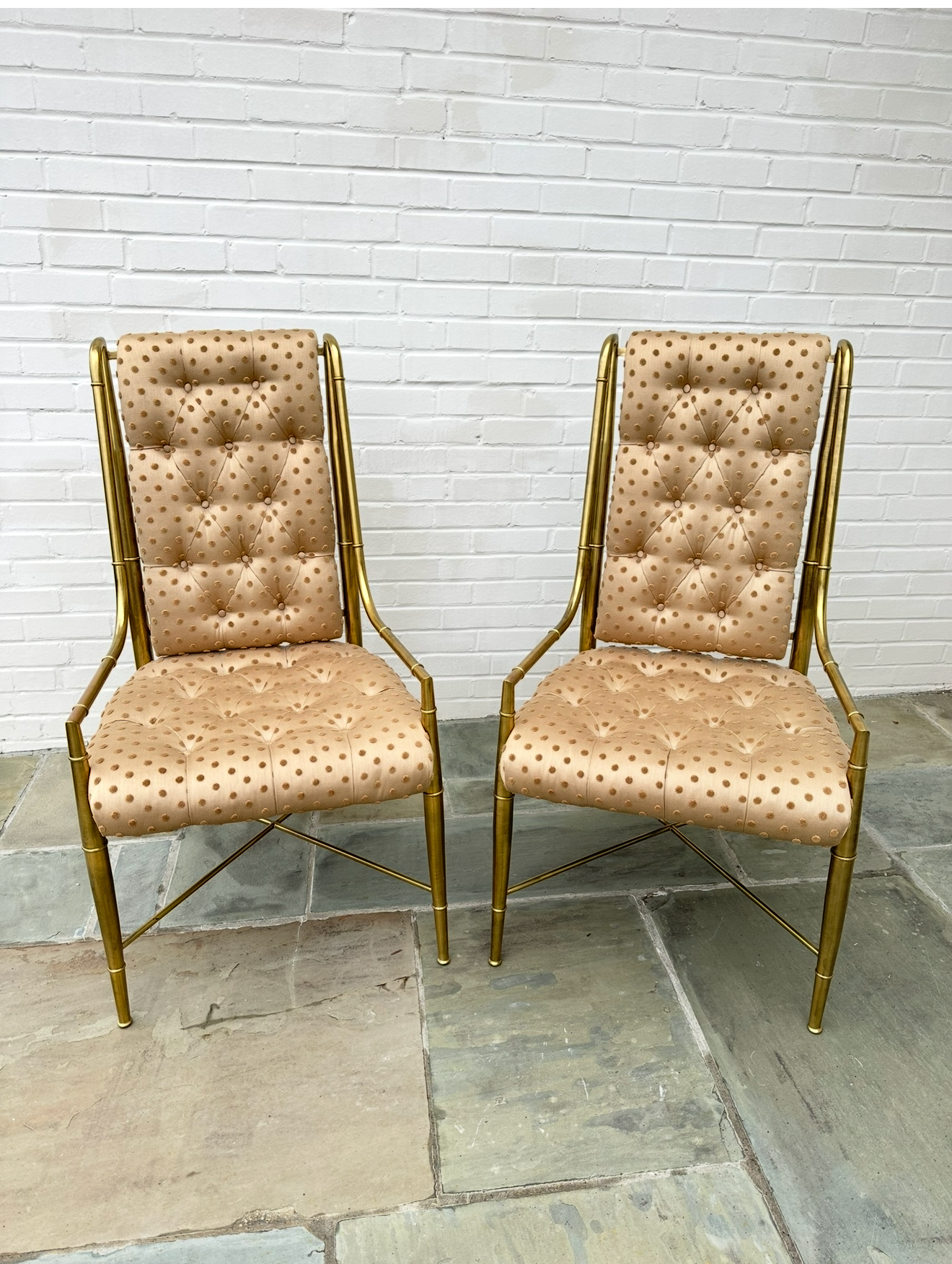Pair of Brass "Imperial" Dining
Chairs by Weiman/Warren
Lloyd for Mastercraft