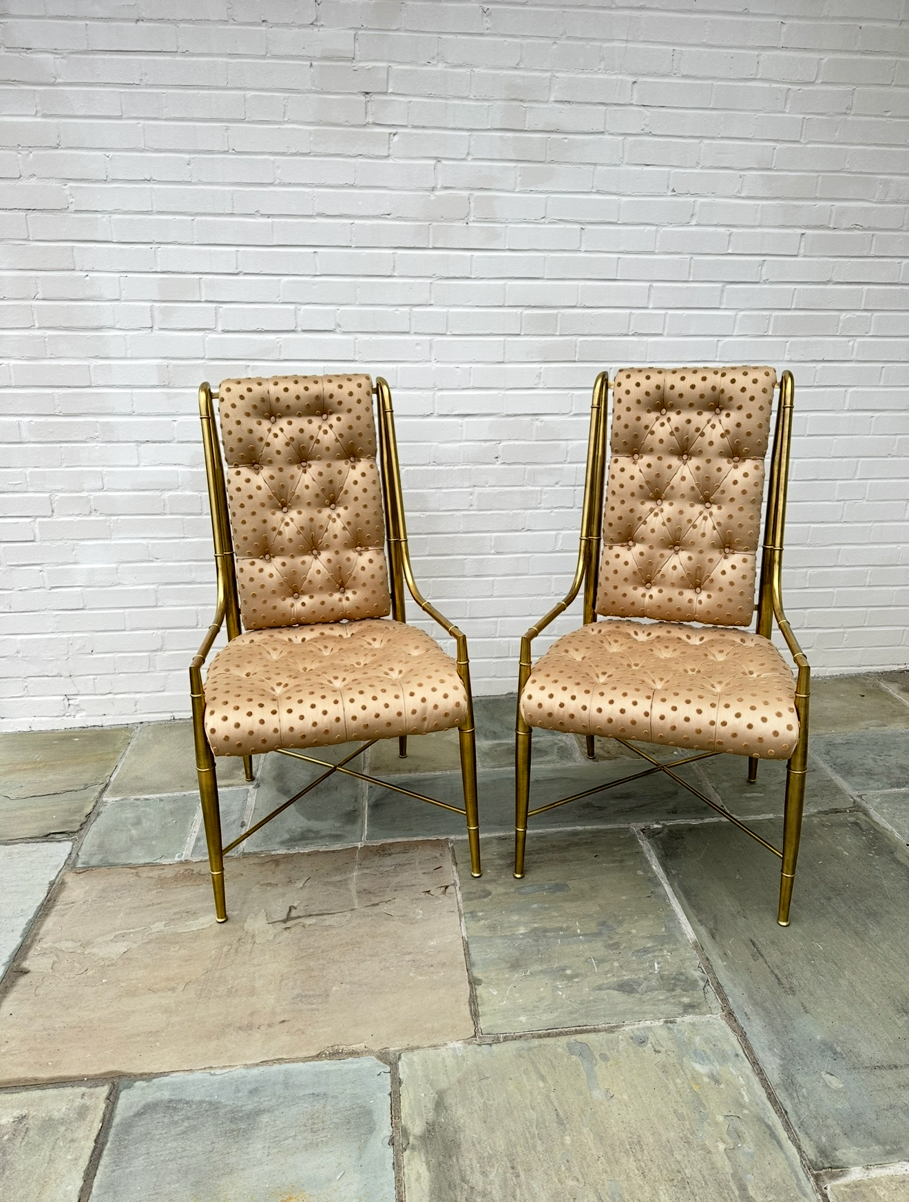 Pair of Brass "Imperial" Dining
Chairs by Weiman/Warren
Lloyd for Mastercraft