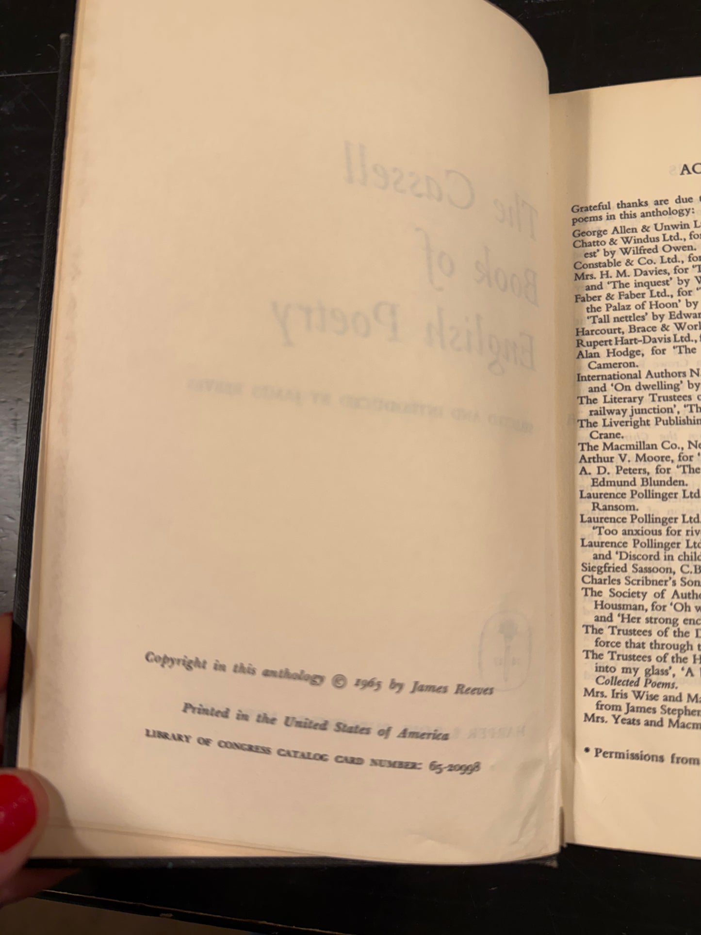 The Cassell  Book of English Poetry