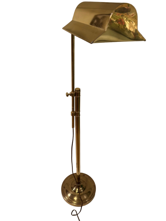 Mid Century Brass Adjustable Floor Lamp