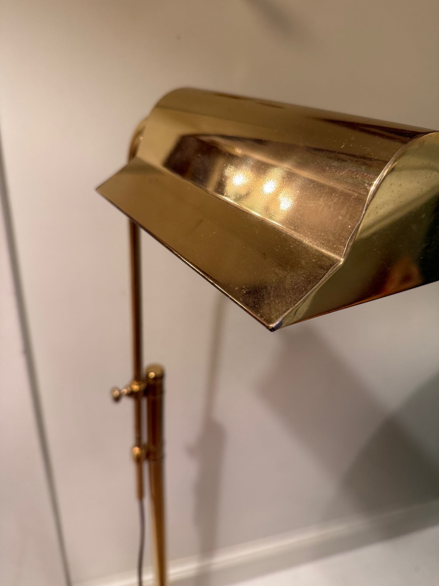 Mid Century Brass Adjustable Floor Lamp