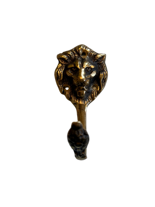 Vintage Antique Cast Iron Lion Head hook