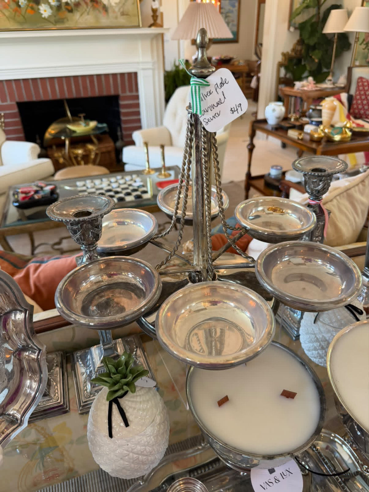 Silver plate carousel server