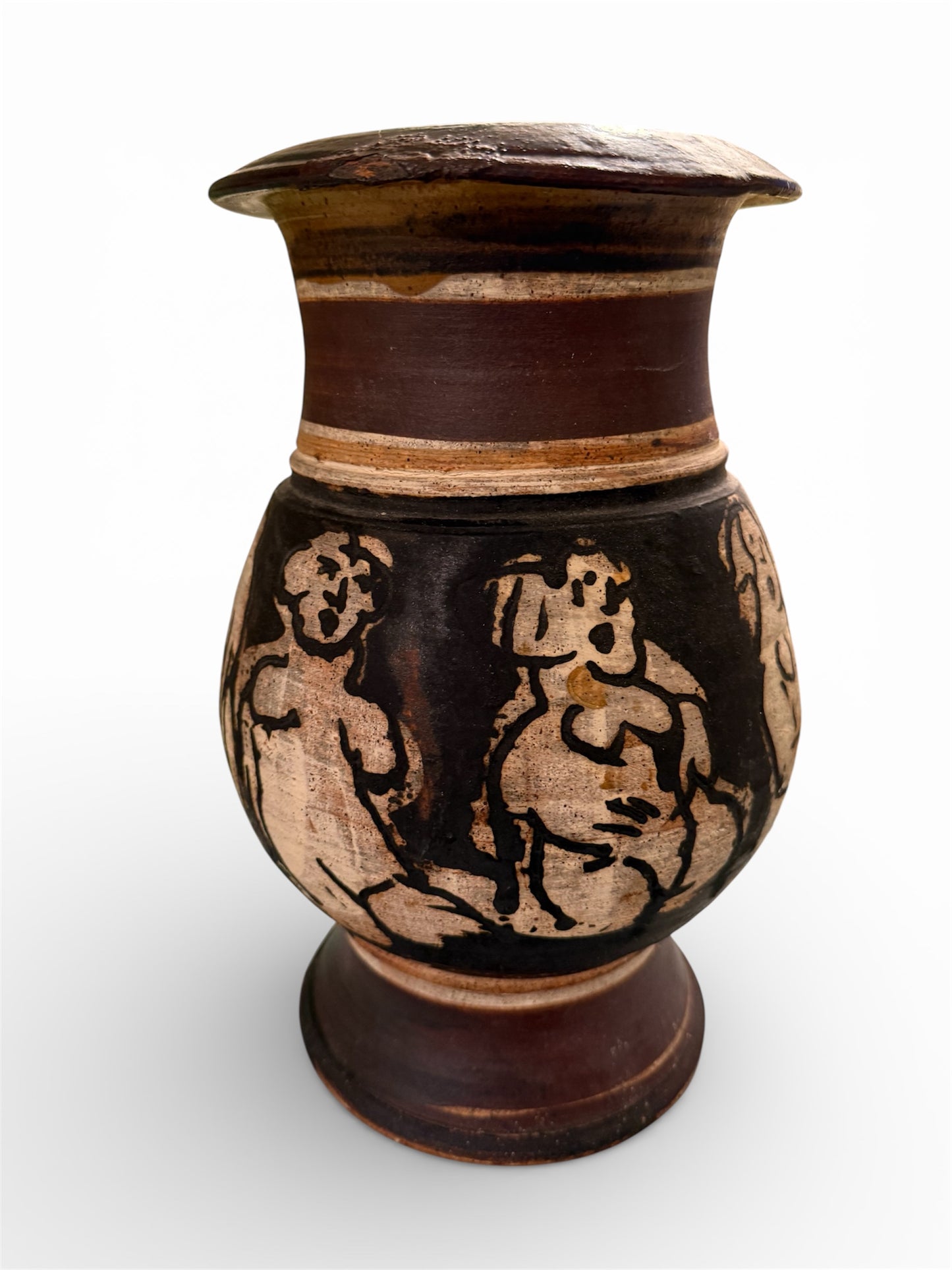 Vintage Figural Studio Pottery Vase (1970s)